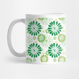 Green Floral Work Mug